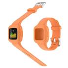 For GarminFit JR3 / Garmin Vivofit JR 3 xDfind Silver Steel Buckle Solid Color Silicone Watch Band(Orange) - 3