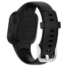 For GarminFit JR3 / Garmin Vivofit JR 3 xDfind Silver Steel Buckle Solid Color Silicone Watch Band(Black) - 2
