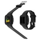 For GarminFit JR3 / Garmin Vivofit JR 3 xDfind Silver Steel Buckle Solid Color Silicone Watch Band(Black) - 3