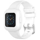 For GarminFit JR3 / Garmin Vivofit JR 3 xDfind Silver Steel Buckle Solid Color Silicone Watch Band(White) - 1