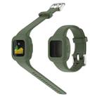 For GarminFit JR3 / Garmin Vivofit JR 3 xDfind Silver Steel Buckle Solid Color Silicone Watch Band(Army Green) - 3