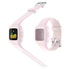 For GarminFit JR3 / Garmin Vivofit JR 3 xDfind Silver Steel Buckle Solid Color Silicone Watch Band(Pink) - 3