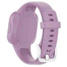For GarminFit JR3 / Garmin Vivofit JR 3 xDfind Silver Steel Buckle Solid Color Silicone Watch Band(Light Purple) - 2