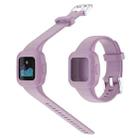 For GarminFit JR3 / Garmin Vivofit JR 3 xDfind Silver Steel Buckle Solid Color Silicone Watch Band(Light Purple) - 3