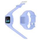 For GarminFit JR3 / Garmin Vivofit JR 3 xDfind Silver Steel Buckle Solid Color Silicone Watch Band(Cornflower Blue) - 3