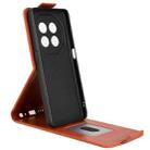 For Meizu Note 16 Magnetic Vertical Flip Leather Phone Case with Buckle(Brown) - 3