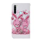 For Xiaomi Redmi Note 8 Coloured Drawing Pattern Horizontal Flip PU Leather Case with Holder & Card Slots & Wallet & Lanyard(Cute Rabbit) - 3