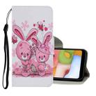 For Xiaomi Redmi Note 8 Pro Coloured Drawing Pattern Horizontal Flip PU Leather Case with Holder & Card Slots & Wallet & Lanyard(Cute Rabbit) - 1