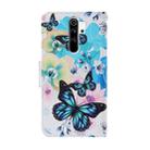 For Xiaomi Redmi Note 8 Pro Coloured Drawing Pattern Horizontal Flip PU Leather Case with Holder & Card Slots & Wallet & Lanyard(Purple Butterfly) - 3