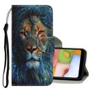 For Xiaomi Redmi Note 9 Coloured Drawing Pattern Horizontal Flip PU Leather Case with Holder & Card Slots & Wallet & Lanyard(Lion) - 1