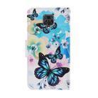 For Xiaomi Redmi Note 9 Pro / 9 Pro Max / 9s Coloured Drawing Pattern Horizontal Flip PU Leather Case with Holder & Card Slots & Wallet & Lanyard(Purple Butterfly) - 3