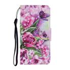 For Xiaomi Mi 10 Lite Coloured Drawing Pattern Horizontal Flip PU Leather Case with Holder & Card Slots & Wallet & Lanyard(Rose Butterfly) - 2