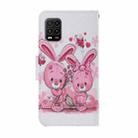 For Xiaomi Mi 10 Lite Coloured Drawing Pattern Horizontal Flip PU Leather Case with Holder & Card Slots & Wallet & Lanyard(Cute Rabbit) - 3