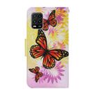 For Xiaomi Mi 10 Lite Coloured Drawing Pattern Horizontal Flip PU Leather Case with Holder & Card Slots & Wallet & Lanyard(Chrysanthemum Butterfly) - 3