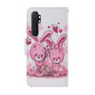 For Xiaomi Note 10 Lite / Note 10 Pro Coloured Drawing Pattern Horizontal Flip PU Leather Case with Holder & Card Slots & Wallet & Lanyard(Cute Rabbit) - 3