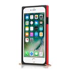 For iPhone 6 Wrist Strap PU+TPU Shockproof Protective Case with Crossbody Lanyard & Holder & Card Slot(Red) - 3