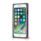 For iPhone 7 / 8 / SE 2020 Wrist Strap PU+TPU Shockproof Protective Case with Crossbody Lanyard & Holder & Card Slot(Purple) - 3