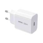 REMAX CA08 PD20W Type-C GaN Fast Charger, EU Plug(White) - 1