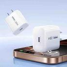 REMAX CA08 PD20W Type-C GaN Fast Charger, EU Plug(White) - 3