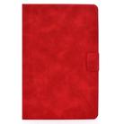 For Samsung Galaxy Tab A7 (2020) T500 Cowhide Texture Horizontal Flip Leather Case with Holder & Card Slots & Sleep / Wake-up(Red) - 2