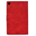 For Samsung Galaxy Tab A7 (2020) T500 Cowhide Texture Horizontal Flip Leather Case with Holder & Card Slots & Sleep / Wake-up(Red) - 3
