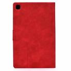 For Samsung Galaxy Tab A7 (2020) T500 Cowhide Texture Horizontal Flip Leather Case with Holder & Card Slots & Sleep / Wake-up(Red) - 3