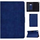 For Samsung Galaxy Tab A7 (2020) T500 Cowhide Texture Horizontal Flip Leather Case with Holder & Card Slots & Sleep / Wake-up(Blue) - 1