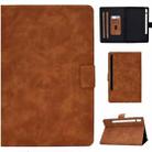 For Samsung Galaxy Tab S8 / Galaxy Tab S7 11.0 T870 Cowhide Texture Horizontal Flip Leather Case with Holder & Card Slots & Sleep / Wake-up(Brown) - 1