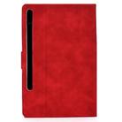 For Samsung Galaxy Tab S8 / Galaxy Tab S7 11.0 T870 Cowhide Texture Horizontal Flip Leather Case with Holder & Card Slots & Sleep / Wake-up(Red) - 3