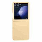 For Samsung Galaxy Z Flip5 Large Window Skin Feel PC Phone Case(Yellow) - 1