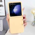 For Samsung Galaxy Z Flip5 Large Window Skin Feel PC Phone Case(Yellow) - 2