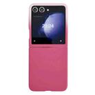 For Samsung Galaxy Z Flip5 Large Window Skin Feel PC Phone Case(Gradient Rose) - 1