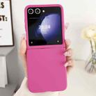 For Samsung Galaxy Z Flip5 Large Window Skin Feel PC Phone Case(Rose Red) - 2