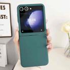 For Samsung Galaxy Z Flip5 Large Window Skin Feel PC Phone Case(Dark Green) - 2