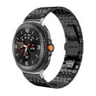 For Samsung Galaxy Watch8 20mm xDfind Seven-bead Solid Stainless Steel Watch Band(Black) - 1