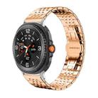 For Samsung Galaxy Watch8 20mm xDfind Seven-bead Solid Stainless Steel Watch Band(Rose Gold) - 1
