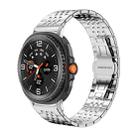 For Samsung Galaxy Watch8 22mm xDfind Seven-bead Solid Stainless Steel Watch Band(Silver) - 1