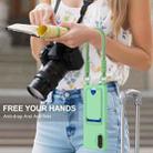 For Samsung Galaxy A07 5G Integrated Card Bag Solid Color Liquid Silicone Phone Case Gen2 with Short Lanyard(Green) - 2