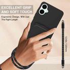 For Samsung Galaxy A06 5G Integrated Card Bag Solid Color Liquid Silicone Phone Case Gen2 with Short Lanyard(Black) - 3