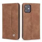 For iPhone 12 mini POLA 008 Series Retro Magnetic Horizontal Flip Leather Case with Holder & Card Slots(Brown) - 2