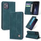 For iPhone 12 mini POLA 008 Series Retro Magnetic Horizontal Flip Leather Case with Holder & Card Slots(Blue) - 1