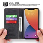 For iPhone 12 / 12 Pro POLA 008 Series Retro Magnetic Horizontal Flip Leather Case with Holder & Card Slots(Black) - 3