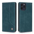 For iPhone 12 / 12 Pro POLA 008 Series Retro Magnetic Horizontal Flip Leather Case with Holder & Card Slots(Blue) - 2