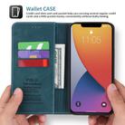 For iPhone 12 / 12 Pro POLA 008 Series Retro Magnetic Horizontal Flip Leather Case with Holder & Card Slots(Blue) - 3