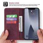 For iPhone 12 Pro Max POLA 008 Series Retro Magnetic Horizontal Flip Leather Case with Holder & Card Slots(Red) - 3