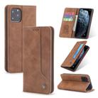For iPhone 11 Pro POLA 008 Series Retro Magnetic Horizontal Flip Leather Casewith Holder & Card Slots(Brown) - 1