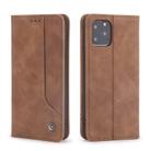 For iPhone 11 Pro POLA 008 Series Retro Magnetic Horizontal Flip Leather Casewith Holder & Card Slots(Brown) - 2