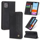 For iPhone 11 POLA 008 Series Retro Magnetic Horizontal Flip Leather Case with Holder & Card Slots(Black) - 1