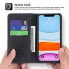 For iPhone 11 POLA 008 Series Retro Magnetic Horizontal Flip Leather Case with Holder & Card Slots(Black) - 3