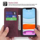 For iPhone 11 POLA 008 Series Retro Magnetic Horizontal Flip Leather Case with Holder & Card Slots(Red) - 3